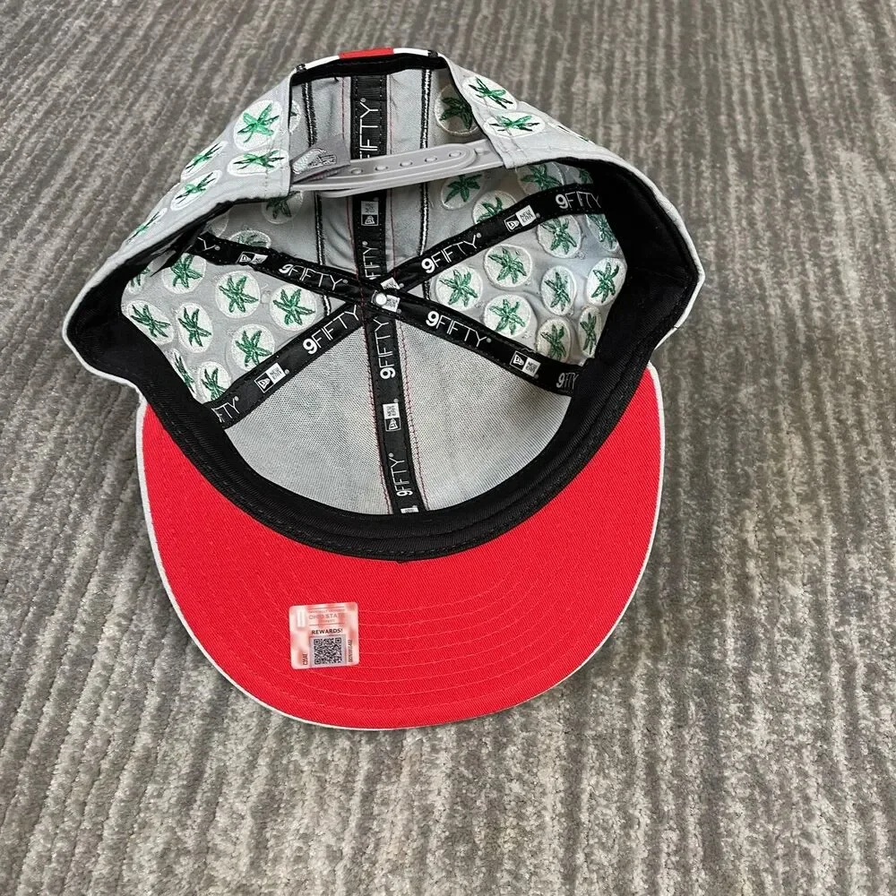 Ohio State Buckeyes Hat Cap Snap Back One Size Gray Red NCAA Football New Era